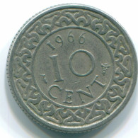 10 CENTS 1966 SURINAME NEERLANDÉS NETHERLANDS Nickel Colonial Moneda #S13231.E.A - Suriname 1975 - ...