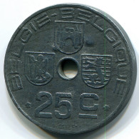 25 CENTIMES 1946 BELGIE-BELGIQUE BELGIUM Coin #BB376.U.A - 10 Cents & 25 Cents