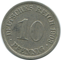 10 PFENNIG 1903 A DEUTSCHLAND Münze GERMANY #AE525.D.A - 10 Pfennig