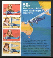 1978 Australia  Aviators Miniatue Sheet M/S.   Fine Used. - Usati