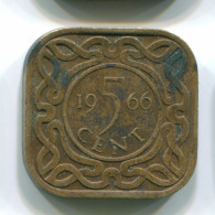 5 CENTS 1966 SURINAME Netherlands Nickel-Brass Colonial Coin #S12806.U.A - Surinam 1975 - ...