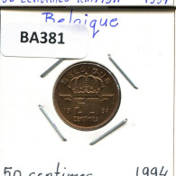 50 CENTIMES 1994 FRENCH Text BELGIUM Coin #BA381.U.A - 50 Cents