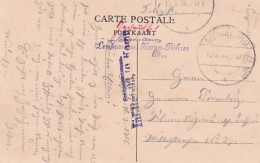 3726	181	Comines, La Douane Francaise (poststempel 1918) (In Rood; Geprüft  (Naam Leutenant) Leutnant U Komp – Führer In - Guerre 1914-18