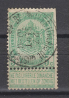 COB 56 Oblitération Centrale BRUXELLES (PALAIS DE JUSTICE) - 1893-1907 Wappen