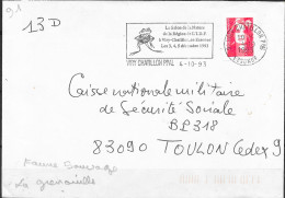Faune Sauvage " Grenouille " Secap Illustrée =o De 91 Viry Chatillon Ppal Du 4-10-93 - Ranas