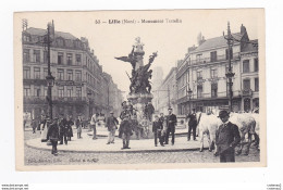 59 LILLE N°53 Monument TESTELIN VOIR 2 ZOOMS Chevaux Personnages Porcelaines Henri Menu Mercerie Librairie VOIR DOS - Lille