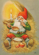 PAPÁ NOEL NAVIDAD Fiesta Vintage Tarjeta Postal CPSM #PAK981.A - Santa Claus