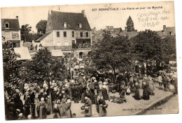 GROS PLAN MARCHE DE BONNETABLE 72 AVEC TEXTE DU SOUVENIR DU FESTIVAL DU 30/06/1926. - Bonnetable
