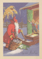 SANTA CLAUS Happy New Year Christmas Vintage Postcard CPSM #PBL103.A - Santa Claus