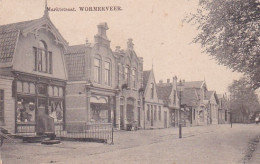 481639Wormerveer, Marktstraat. (poststempel 1919)(minuscule Vouwen In De Hoeken) - Wormerveer