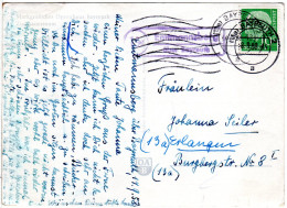 BRD 1958, Landpost Stpl. EMTMANNSBERGBERG über Bayreuth Auf Karte M. 10 Pf. - Colecciones