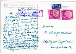 BRD 1955, Landpost Stpl. 14b ALTBULACH über Calw Auf Karte M. 2x5 Pf. - Colecciones