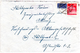 1949, Landpost Stpl. AURICH über Vaihingen Auf Brief M. 20 Pf. - Sammlungen