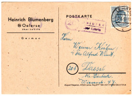 1948, Landpost Stempel 20 OELERSE über Lehrte Auf Karte M. 12 Pf. - Verzamelingen