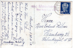 DDR 1952, Landpost Stpl. 19b MESEBERG über Osterburg Auf AK M. 12 Pf. - Autres & Non Classés