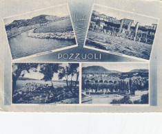 POZZUOLI-NAPOLI-SALUTI DA..-MULTIVEDUTE- CARTOLINA VIAGGIATA 3-3-1952 - Pozzuoli