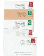 93  SEINE SAINT DENIS  N° De Code Postal 93 Pensez Y - 12 Flammes SECAP Différentes S/ Env. Entières Liste Jointe  1170 - Mechanical Postmarks (Advertisement)
