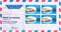 British Solomon Islands, 45 C. Malaita Canoe On Regd. Letter To Switzerland - Oceania (Other)