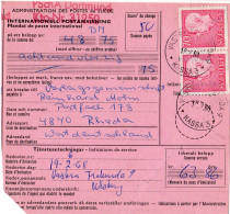Schweden 1968, MeF Paar 70 öre Auf Internationaler Postanweisung N. Deutschland - Cartas & Documentos