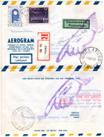 Schweden 1952, 30+50 öre Auf Reko-retour Aerogramm V. HULAN N. Australien - Brieven En Documenten
