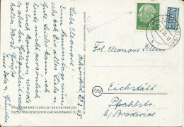 1955, Ochsenfeld ü. Eichstätt, Landpoststellen Stpl. Auf Karte M. Notopfer #2847 - Cartas & Documentos