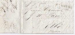 Hamburg Finnland 1840,  Brief M. Rückseitigen Portovermerken. #1696 - Hambourg