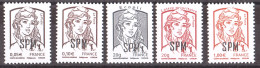 SPM - 2013 - N° 1083 à 1087 - Neufs ** - Marianne De Ciappa & Kawena - Nuevos