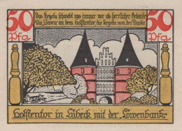 50 PFENNIG 1921 Stadt LÜBECK UNC DEUTSCHLAND Notgeld Banknote #PC570 - Lokale Ausgaben
