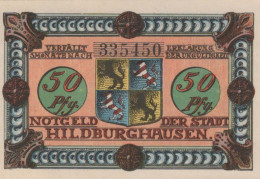 50 PFENNIG 1921 Stadt HILDBURGHAUSEN Thuringia UNC DEUTSCHLAND Notgeld #PI693 - Lokale Ausgaben