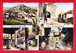 F-81-Cordes-06P41 Vue Générale, Porte Du Vainqueur, Escalier Pater Noster, Puits De La Halle, Porte De La Jane - Cordes