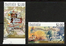 2001 Australia. Towards Federation $2.00 Pair.    Fine Used - Gebruikt