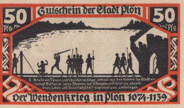50 PFENNIG 1921 Stadt PLÖN Schleswig-Holstein UNC DEUTSCHLAND Notgeld #PB612 - [11] Lokale Uitgaven
