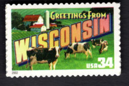 1938447315 2002 SCOTT 3609 (XX) POSTFRIS MINT NEVER HINGED  -  GREETINGS FROM AMERICA - WISCONSIN - Nuevos