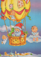 SANTA CLAUS ANGELS CHRISTMAS Holidays Vintage Postcard CPSM #PAK134.GB - Santa Claus