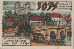 50 PFENNIG 1921 Stadt Wartha DEUTSCHLAND Notgeld Papiergeld Banknote #PG053 - [11] Emissioni Locali