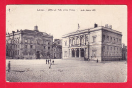 F-53-Laval-16D02 L'hôtel De Ville Et Les Postes, Verso Cachet Librairie Militaire, Cpa  - Laval