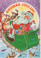 PAPÁ NOEL Animales NAVIDAD Fiesta Vintage Tarjeta Postal CPSM #PAK754.ES - Santa Claus