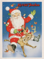 PAPÁ NOEL NAVIDAD Fiesta Vintage Tarjeta Postal CPSMPF #PAJ442.ES - Santa Claus