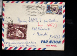 AFFRANCHISSEMENT COMPOSE SUR LETTRE AVION POUR LE KENYA 1971 - Tarifas Postales