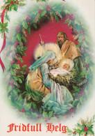 Virgen María Virgen Niño JESÚS Navidad Religión Vintage Tarjeta Postal CPSM #PBB753.ES - Vergine Maria E Madonne