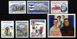 Dänemark Grönland Jahrgang 1992 Mit 223-229 Postfrisch #KG434 - Sonstige & Ohne Zuordnung