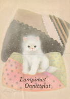 KATZE MIEZEKATZE Tier Vintage Ansichtskarte Postkarte CPSM #PAM161.DE - Cats