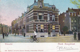 481866Utrecht. Hoek Burgstraat 1904. - Utrecht