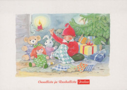 Bonne Année Noël ENFANTS Vintage Carte Postale CPSM #PBM320.FR - Año Nuevo