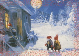 Bonne Année Noël GNOME Vintage Carte Postale CPSM #PBL815.FR - Año Nuevo