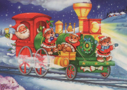 PÈRE NOËL Bonne Année Noël Vintage Carte Postale CPSM #PBB238.FR - Kerstman