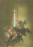 Bonne Année Noël BOUGIE Vintage Carte Postale CPSM #PBA776.FR - Año Nuevo