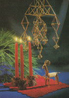 Bonne Année Noël BOUGIE Vintage Carte Postale CPSM #PAW283.FR - Año Nuevo