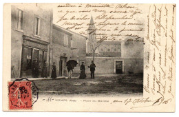 EPICERIE CENTRALE ET BOUCHERIE A HOMPS 11 AVEC ANIMATION. CACHET CONVOYEUR EN 1906. - Other & Unclassified