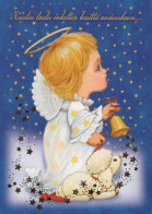 ANGELO Buon Anno Natale Vintage Cartolina CPSM #PAH178.IT - Angeli